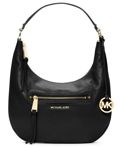 black michael kors purse with zipper flap|michael kors black shoulder handbags.